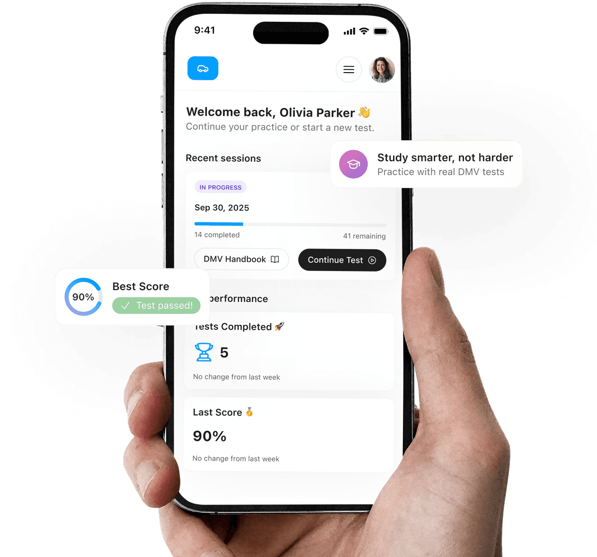 Mobile app mockup